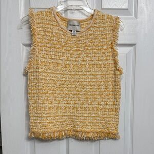 Industry Yellow Textured Tank Top